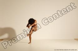 Underwear Gymnastic poses Woman Black Moving poses Slim medium brown Dynamic poses Academic